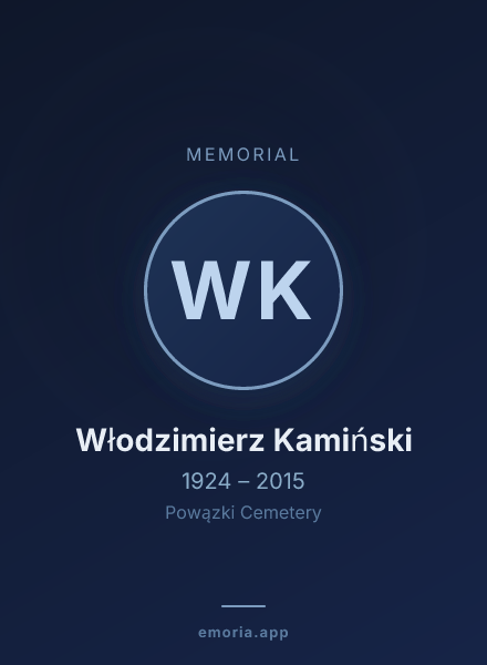 Memorial portrait of Włodzimierz Kamiński