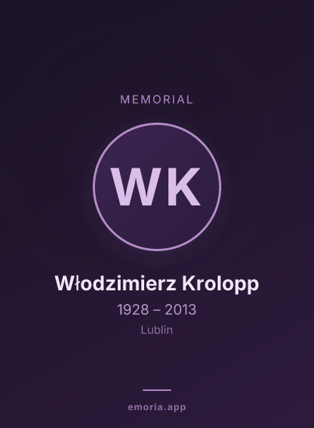 Memorial portrait of Włodzimierz Krolopp