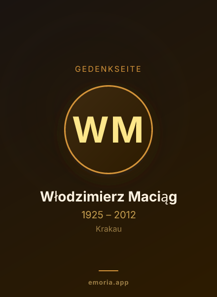 Gedenkportrait von Włodzimierz Maciąg