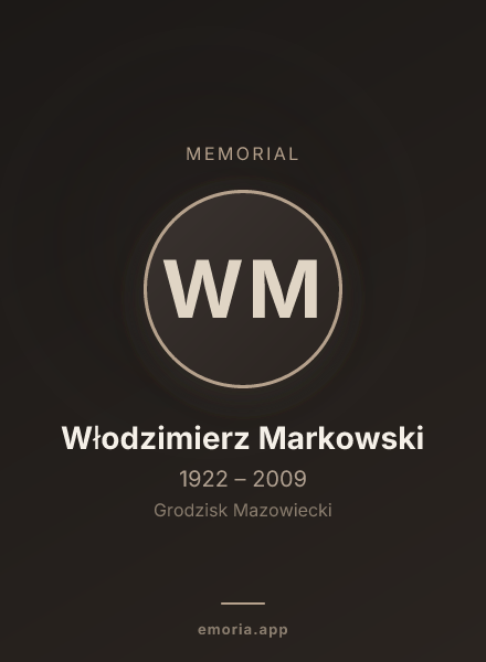 Memorial portrait of Włodzimierz Markowski