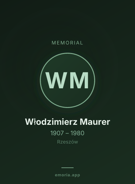Memorial portrait of Włodzimierz Maurer