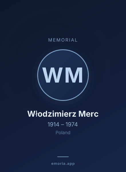 Memorial portrait of Włodzimierz Merc
