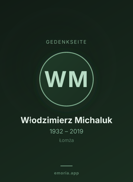 Gedenkportrait von Włodzimierz Michaluk