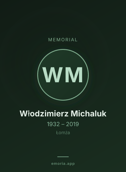 Memorial portrait of Włodzimierz Michaluk