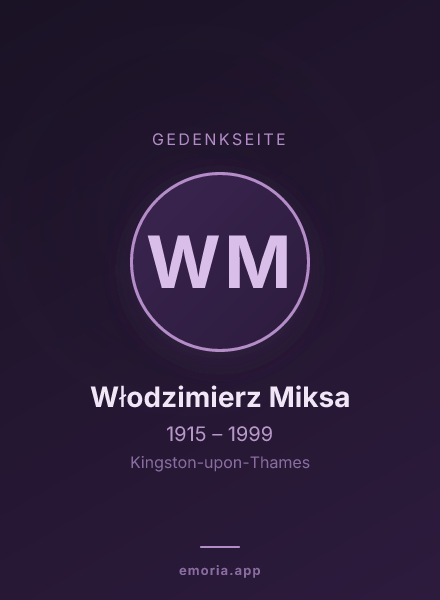 Gedenkportrait von Włodzimierz Miksa