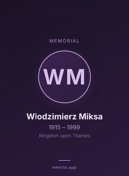 Memorial portrait of Włodzimierz Miksa