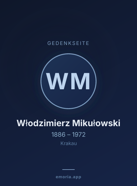Gedenkportrait von Włodzimierz Mikułowski