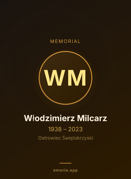 Memorial portrait of Włodzimierz Milcarz