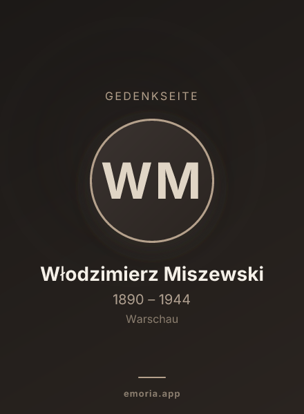 Gedenkportrait von Włodzimierz Miszewski