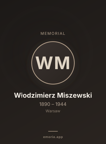 Memorial portrait of Włodzimierz Miszewski