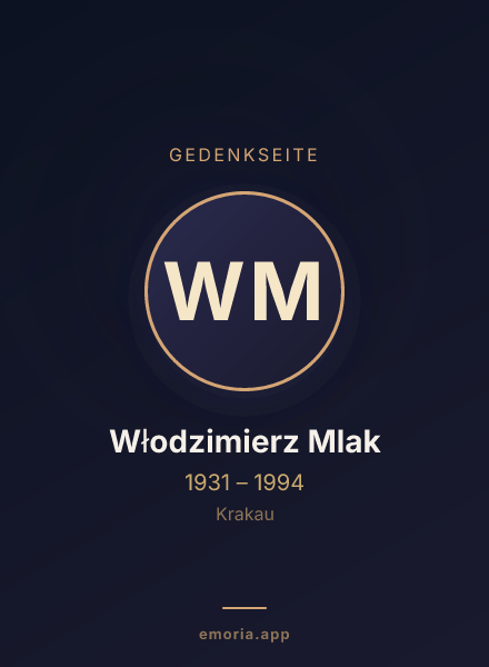 Gedenkportrait von Włodzimierz Mlak
