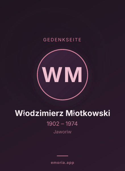 Gedenkportrait von Włodzimierz Młotkowski