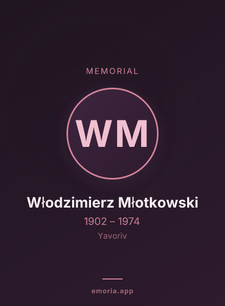 Memorial portrait of Włodzimierz Młotkowski