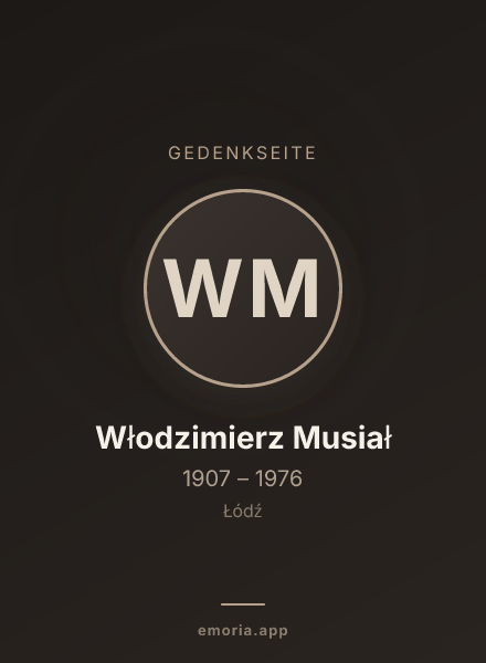 Gedenkportrait von Włodzimierz Musiał