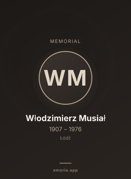 Memorial portrait of Włodzimierz Musiał