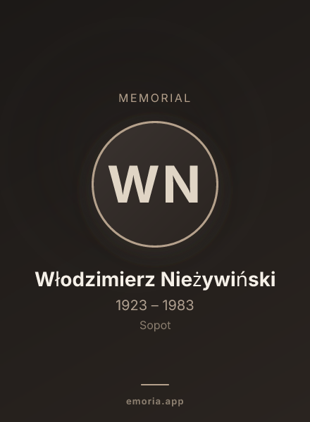 Memorial portrait of Włodzimierz Nieżywiński