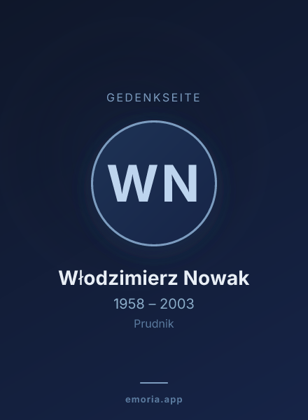 Gedenkportrait von Włodzimierz Nowak