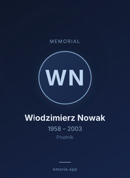 Memorial portrait of Włodzimierz Nowak