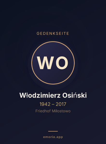Gedenkportrait von Włodzimierz Osiński