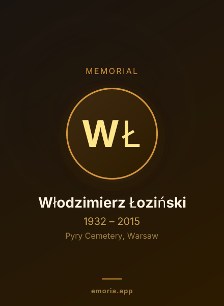 Memorial portrait of Włodzimierz Łoziński