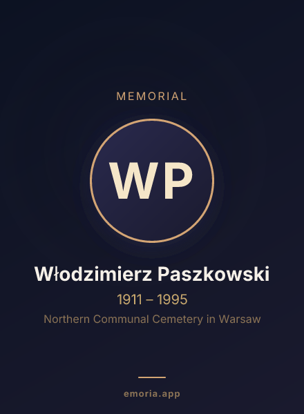 Memorial portrait of Włodzimierz Paszkowski