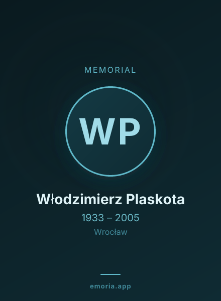 Memorial portrait of Włodzimierz Plaskota