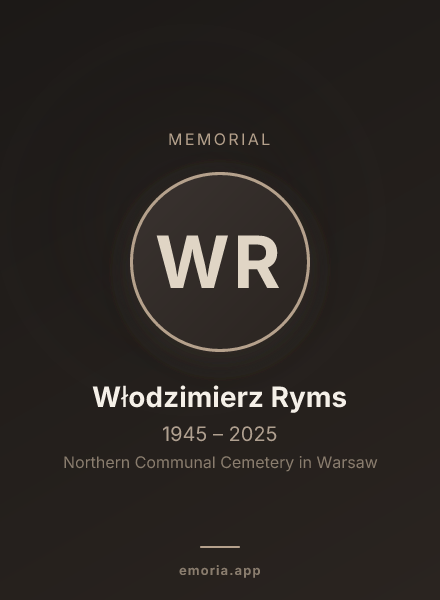Memorial portrait of Włodzimierz Ryms