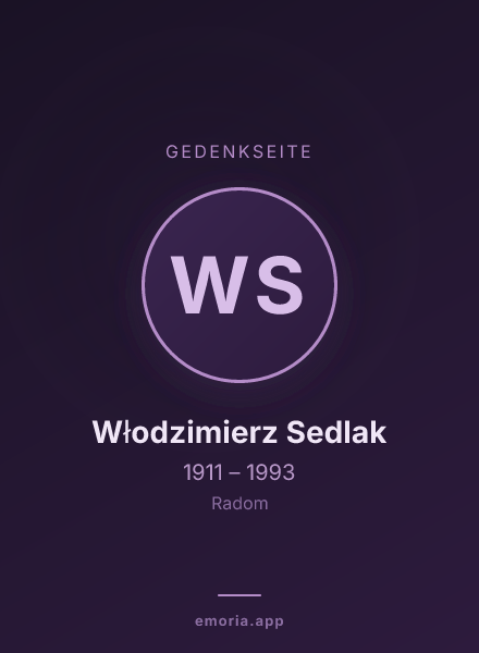 Gedenkportrait von Włodzimierz Sedlak