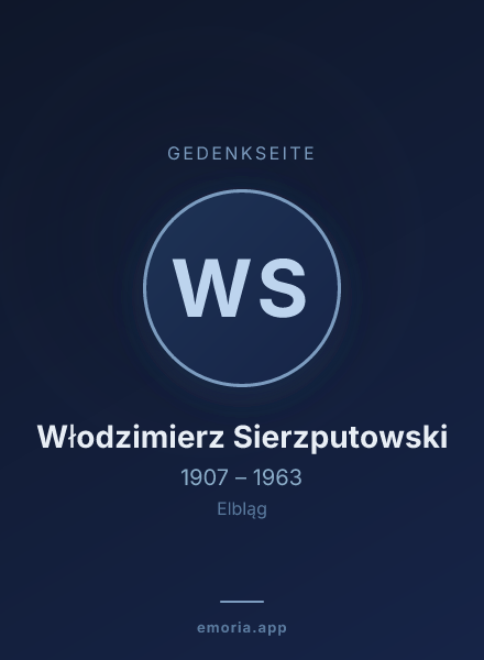 Gedenkportrait von Włodzimierz Sierzputowski