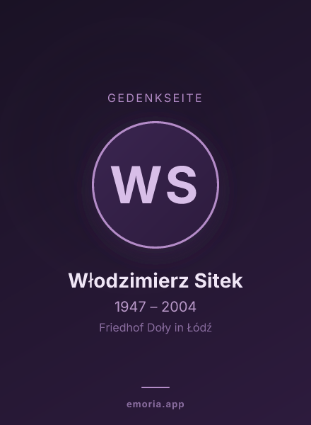 Gedenkportrait von Włodzimierz Sitek