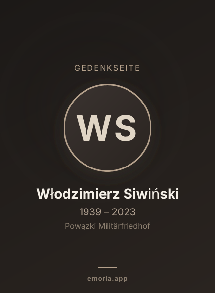 Gedenkportrait von Włodzimierz Siwiński