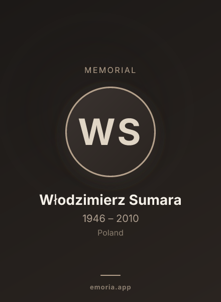 Memorial portrait of Włodzimierz Sumara