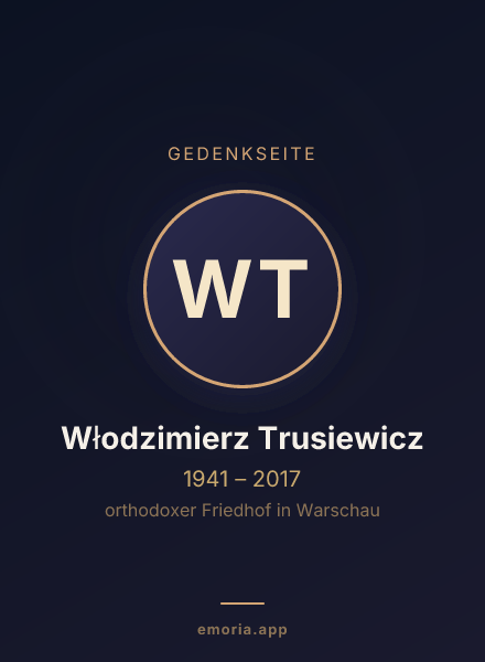 Gedenkportrait von Włodzimierz Trusiewicz