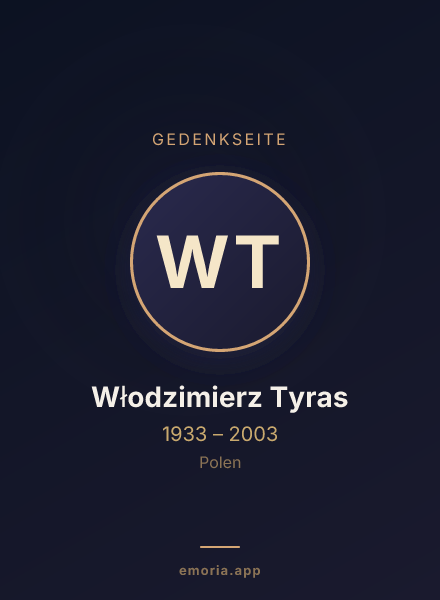 Gedenkportrait von Włodzimierz Tyras