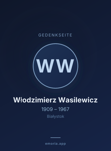Gedenkportrait von Włodzimierz Wasilewicz