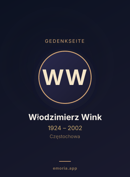 Gedenkportrait von Włodzimierz Wink