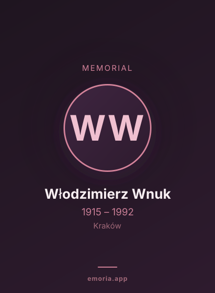Memorial portrait of Włodzimierz Wnuk