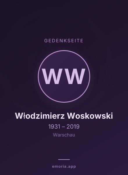 Gedenkportrait von Włodzimierz Woskowski
