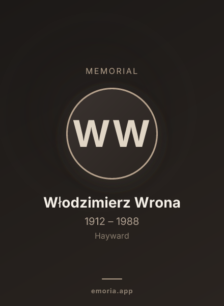 Memorial portrait of Włodzimierz Wrona