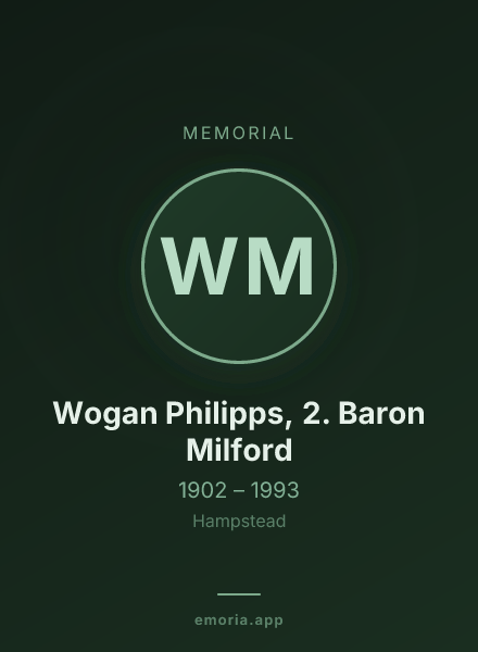 Memorial portrait of Wogan Philipps, 2. Baron Milford