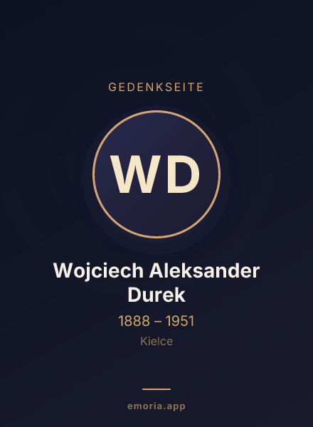 Gedenkportrait von Wojciech Aleksander Durek
