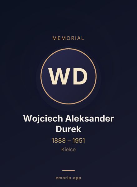 Memorial portrait of Wojciech Aleksander Durek