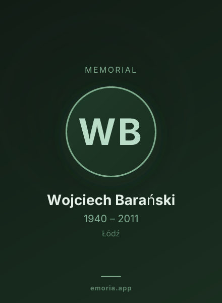 Memorial portrait of Wojciech Barański
