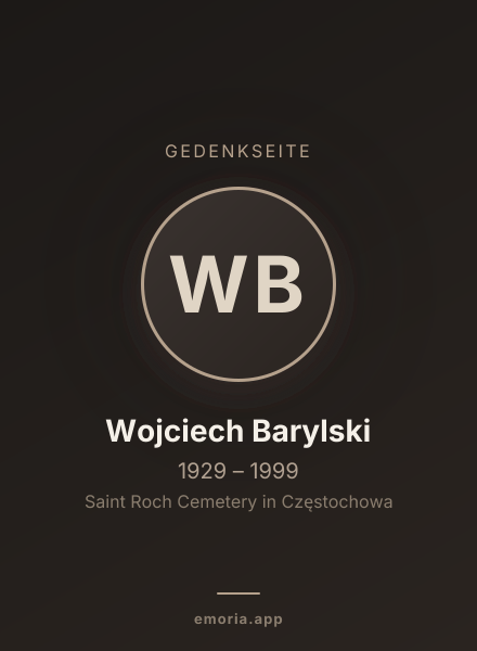 Gedenkportrait von Wojciech Barylski
