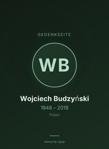 Gedenkportrait von Wojciech Budzyński