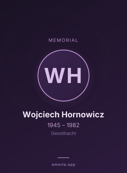 Memorial portrait of Wojciech Hornowicz