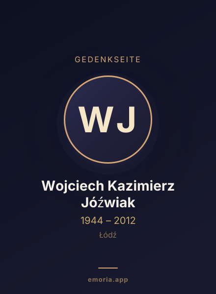 Gedenkportrait von Wojciech Kazimierz Jóźwiak