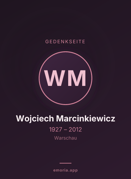 Gedenkportrait von Wojciech Marcinkiewicz