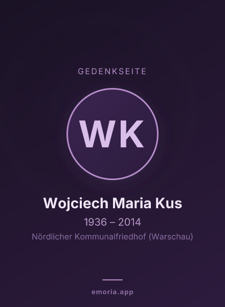 Gedenkportrait von Wojciech Maria Kus