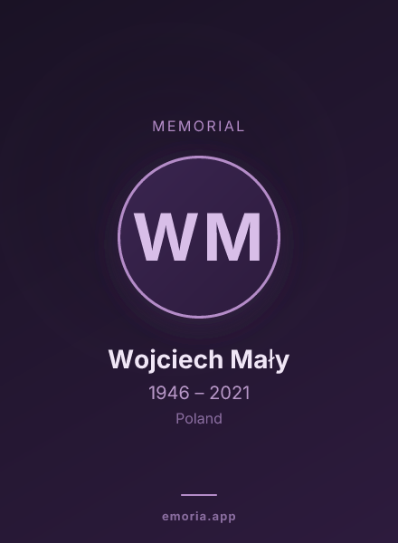 Memorial portrait of Wojciech Mały